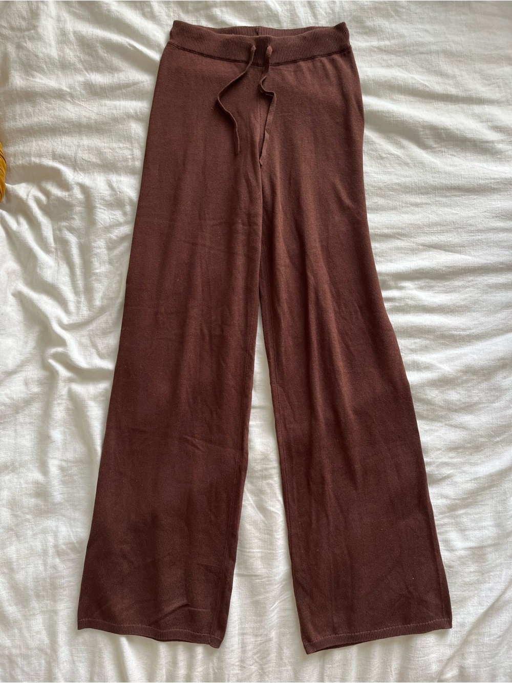 Organic Basics Brown Knit Pants Like New